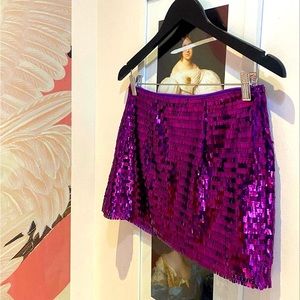 Purple mini skirt size L